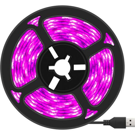 Bande lumineuse pour la croissance des plantes - 3 mètre - étanche - interface USB, convient à l'éclairage des plantes et des fleurs. (1/5)