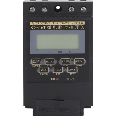 Minuterie Programmable, minuterie automatique, contrôle électronique du temps avec condensateur pour lampadaire noir (1/5)