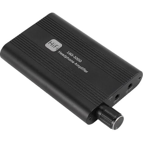 Amplificateur de casque portable avec commutateur de gain à deux niveaux, supporte une impédance de 16 à 300 ohms, entrée/sortie AUX 3,5 mm, qualité sonore supérieure. (1/5)