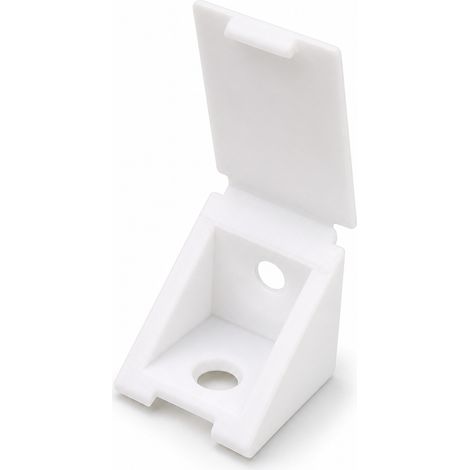 Équerres de fixation meuble blanches avec cache 100 pièces grand modèle (1/5)