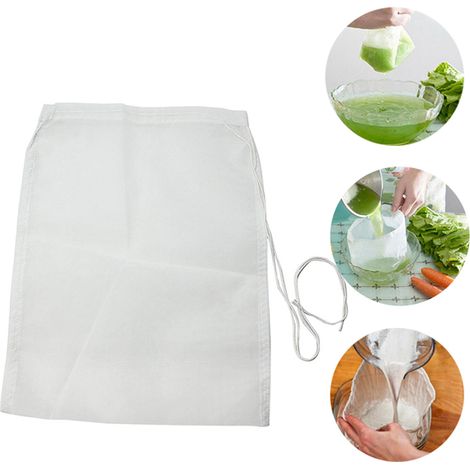 100 Grit Filtre en Nylon pour Thé, Jus, Café, Vin - Sac de Filtration Liquide en Maille Nylon pour Cuisine - Accessoire de Passoire