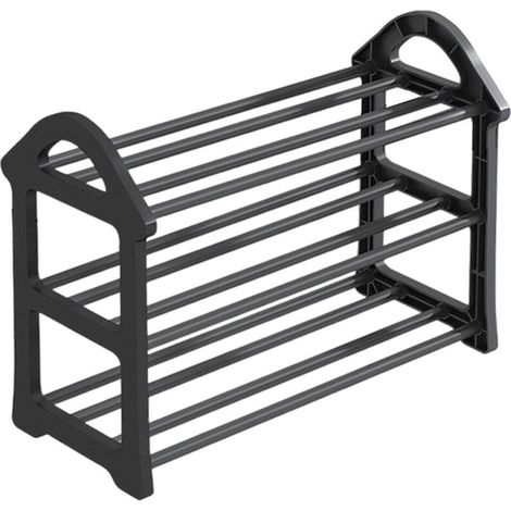 Ce range-chaussures à trois niveaux est idéal pour l'entrée. Robuste et durable, il peut également être utilisé dans les dressings, les chambres et autres pièces pour optimiser l'espace de rangement. (1/5)