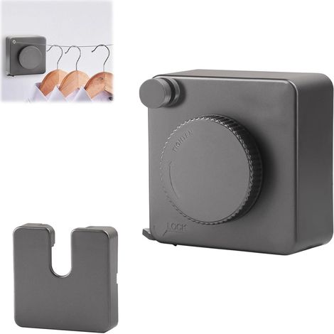 Étendoir à linge extensible - Corde à linge pour serviettes de douche - Fil à linge - Étendoir à linge - Fil à linge avec âme en acier - Pour l'extérieur et l'intérieur - Longueur de séchage : 4,2 m (1/5)