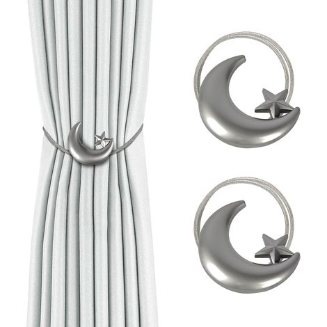 2 Stück magnetische Gardinenhalter mit Metallschnalle
