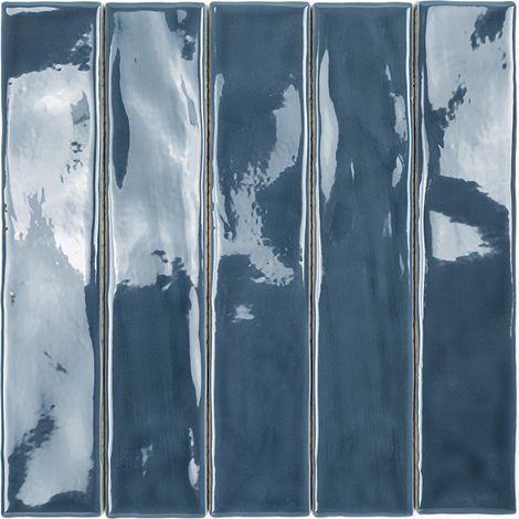 Carrelage Mur Ceramic Connection Blue Brillante 5x25 cm