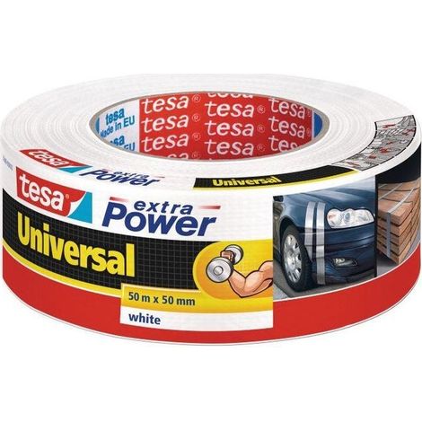 Tesa Nastro in Tessuto 50mtx50mm Extra Power Bianco