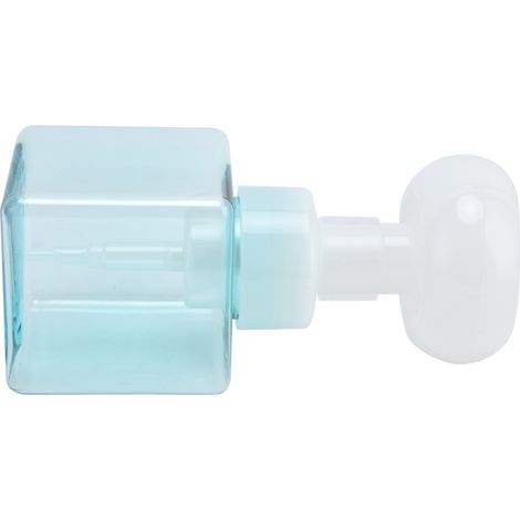 Flacon moussant de 250 ml en forme de fleur, flacon en plastique, flacon distributeur de gel hydroalcoolique moussant en forme de fleur, mousse florale unique, quatre coloris disponibles, bleu translu (1/5)