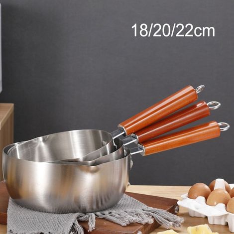 Milk Pot - Stainless Steel - 18 Cm - For Milk Tea Sauce Preparation - 1 Piece (1/5)