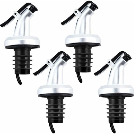 EASYCOMFORT Huile Bec Verseur, Pulvérisateur à Huile, Verseur d'huile, d'olive Spout d'alcool, Bouchons et Becs Verseurs pour Vin, d'huile d'olive, Boîteille d'alcool, Vinaigre, Cuisine Outils (4 pièc (1/5)