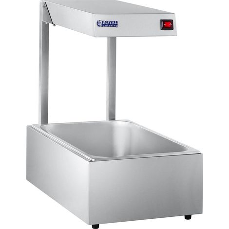 Gastronomie-Wärmelampe, Speisenwärmer, 500 W + GN1/1-Behälter (1/5)
