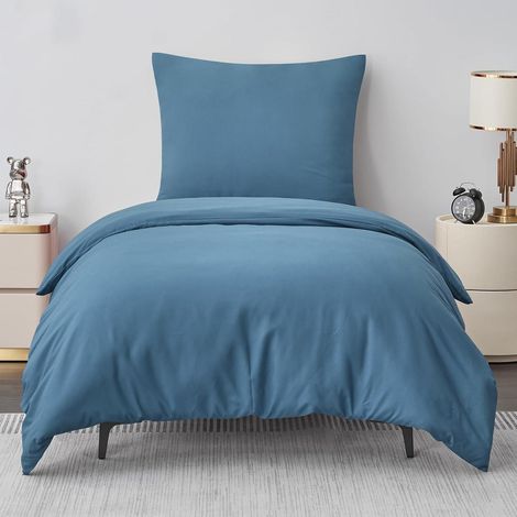 Bettwäsche 155x220 Mikrofaser 2teilig 155x220cm 80x80cm 05 Denimblau (1/5)