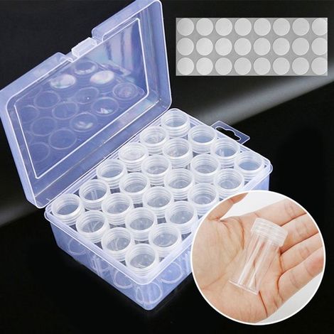 24 Slots Plastique Semences boîte de rangement, Prototype de Stockage Organiseur avec une Étiquette de l'Étiquette (Graines non