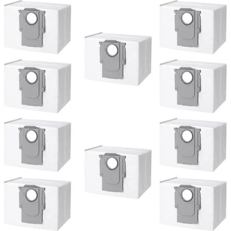 Lot de 10 sacs pour aspirateur Roborock S8+/ S8 Pro Ultra S7 MaxV Ultra S7 Pro Ultra Q7+ Q7 Max Plus Q5+ T8 avec base autovideuse, grande capacité-AquaForge (1/4)