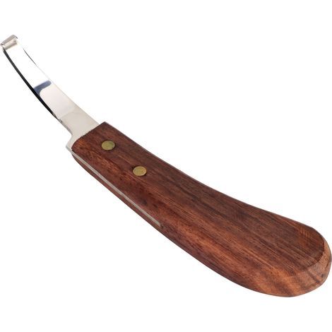 Steel hoof knife with wooden handle, manual cutting tool for sharp livestock for FarmRight (1/5)