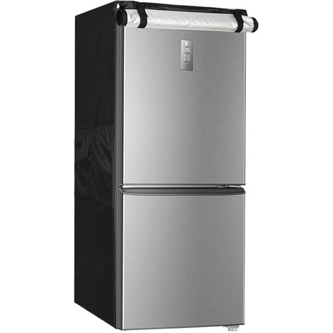 Housse de réfrigérateur, protection contre la poussière verticale Housse de réfrigérateur étanche noire avec fermeture éclair, housses d'appareils robustes pour chambre froide (1/5)