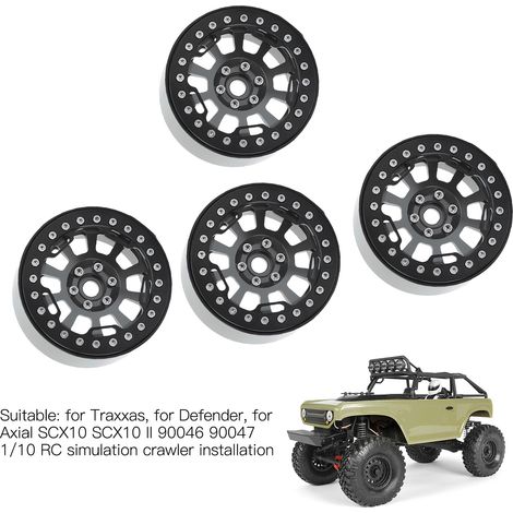 Stück 2,2 Zoll Universal-Aluminiumlegierungsfelgen für 1/10 RC Crawler-Modelle, Titan-Simulation (1/5)