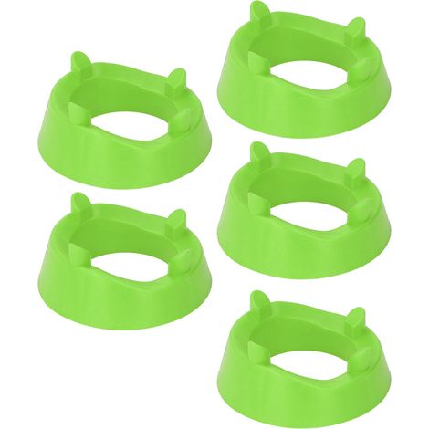 Lot de 5 présentoirs ronds en plastique pour ballons de football, basketball, volleyball et rugby (vert).