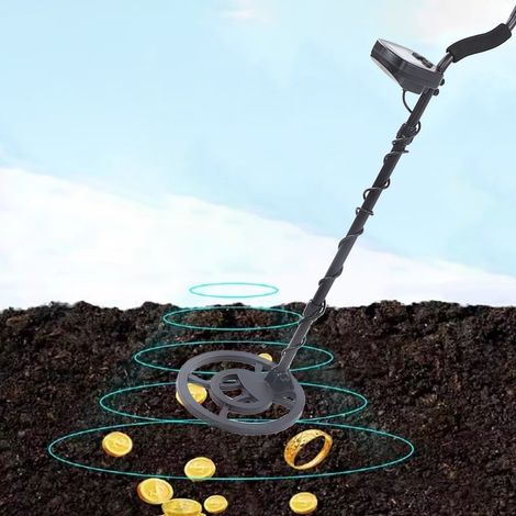 8260 Untergrund-Metalldetektor, tragbarer Metalldetektor für die archäologische Schatzsuche mit LCD-Bildschirm, zur Unterscheidung von Gold, Silber und Kupfer geeignet. (1/5)