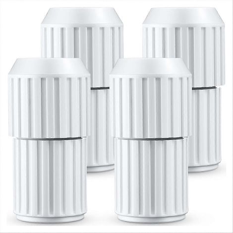 Lot de 4 perches télescopiques de piscine blanches à came externe, pièces détachées pour perche télescopique, rallonge télescopique avec verrouillage à came.