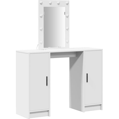 Table de Toilette Blanc 102 x 33 x 135 cm Bois d'ingénierie (1/5)