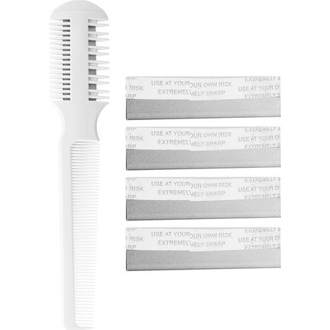 Peigne de Tondeuse pour Animaux de Compagnie, Peigne de Coupe de Poils D'animaux, Tondeuse à Bout Fendu pour Animaux de Compagnie, Outils de Coupe de Poils D'animaux, Rasoir de Toilettage Amincissant (1/5)