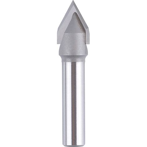 60 Degree V-Shaped Cutter - Cutting Diameter: 12mm - Shank: 8mm - CNC Router Bit - Shank Router Bit for Grooving, Chamfering and V-Grooving. (1/5)