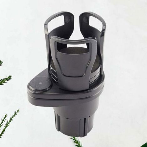 Porte-gobelet d'eau à deux trous pour voiture, demi-porte-gobelet de voiture, support de rangement fixe, porte-gobelet de thé (1/5)
