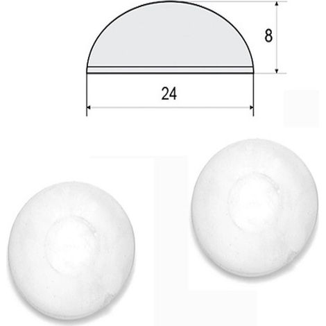 PARACOLPI ADESIVO MEZZALUNA 24X8MM """ONE PRICE""" MAURER - CF. BLISTER 4PZ (1/2)