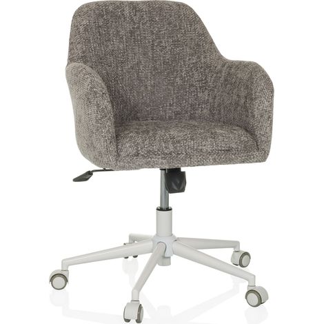 Bürostuhl / Drehstuhl SOLAO HOME Bouclé Stoff grau hjh LIVING