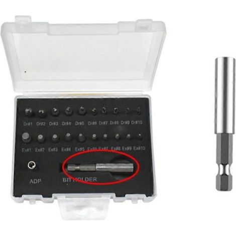 Kit d'extracteurs de vis endommagées, 22 pièces, extracteur de vis cassées HSS. (1/4)