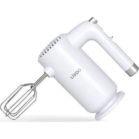 Batidor eléctrico - LIVOO - 250 W - 5 velocidades y función turbo - Blanco (1/5)