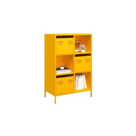 Buffet haut jaune moutarde 68x39x103,5 acier (1/5)