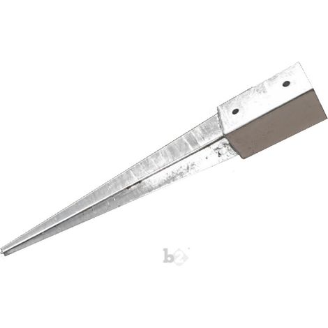 Accessoire pour poteau – Hülse 71x71 mm – Longueur 750 mm – Fixation par enfoncement – Acier galvanisé pour extérieur – B2