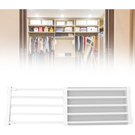 Schrankspannregal, freistehendes modulares Regalsystem, Metallrohrrahmen, PP, 50–80 cm / 19,7–31,5 Zoll, werkzeuglose Montage, Tragkraft 20 kg (1/5)