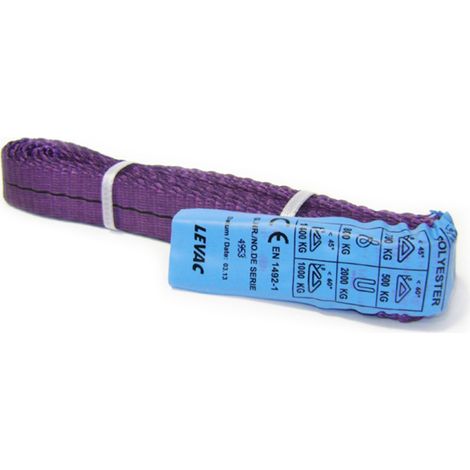 ELINGUE SANGLE SANS FIN 30 MM CMU 1T 2,20M VIOLETTE CDT 55 PCES LEVAC - 4815A220