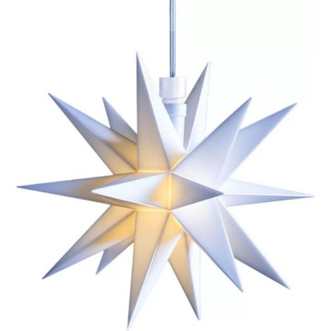Stella Luminosa Bianca Led a 18 Punte Luce Bianca