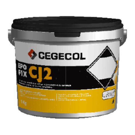 CEGECOL Epofix CJ2 Epoxidmörtel - Kleben und Verfugen von Fliesen - Hellgrau - 5kg - 497710