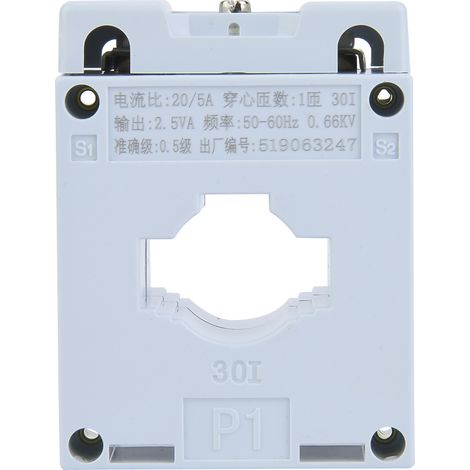 3 pièces Bh 0,66 30φ Support en plastique anti-flamme Transformateur de courant 0,66 kV 0,5 50-60 Hz (20/5) (1/5)