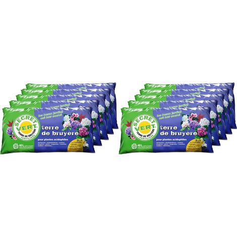 Terre de bruyère bio pour plantes acidophiles 40 litres Lot de 10 (1/4)