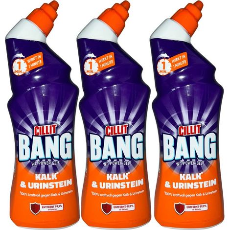 Pack de Gel Nettoyant CILLIT BANG Anti-Calcaire et Anti-Tartre pour Toilettes
