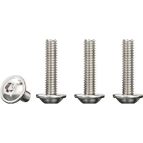 Drenky Pan Head Screws with Flange and Hex Socket,M5x25mm Stainless Steel Machine Screws Hexagon Head Bolt for Mechanical Connections,20Pcs