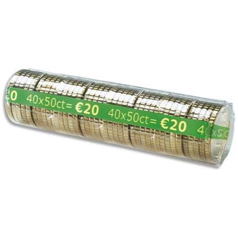 Kit de 100 étuis à monnaie 50 centimes