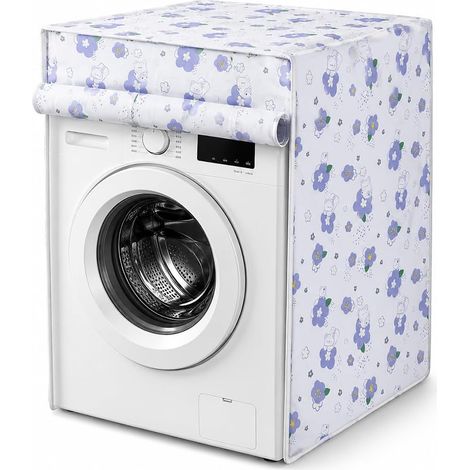 Housse Machine A Laver, Protection Imperméable Anti-Poussière Et Anti-UV, Housse Pour Lave-Linge À Hublot 7 Kg (63x62x85 Cm), En PEVA, Pour Laverie En Intérieur Et Sur Balcon (1/5)