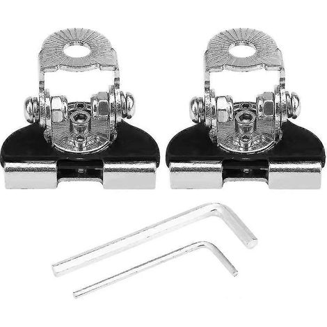 Support de phare de travail pour voiture, support universel en fer pour phare de travail LED sur capot de voiture, support de montage pour lampe de travail tout-terrain (1 jeu, argent) (1/4)