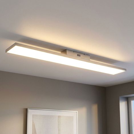 Deckenpanel Deckenleuchte Lampe Wohnzimmerleuchte Schlafzimmerlampe Flur, Metall weiß, modern, 1x LED 36W 1720Lm 3000K, HxLxB 6,5x100x10 cm (1/5)