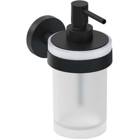 Jika Mio Style - Dispensador de jabón con soporte, cristal/negro mate H3832F27161001 (1/2)