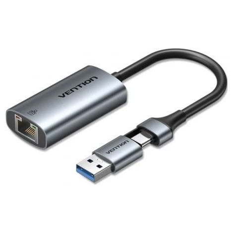 Adaptador USB/USB Tipo-C - RJ45 Vention CFQHB/ 1000Mbps