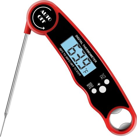Ce thermomètre à viande convient à une utilisation sur le barbecue, en cuisine, pour la cuisson au four, la mesure de la température des liquides et dans les friteuses à air chaud. (1/5)