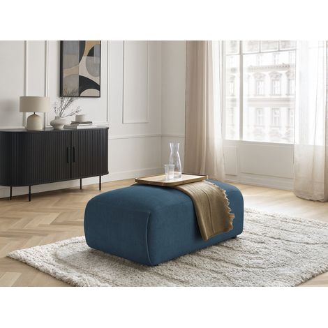 BOBOCHIC - Pouf petit JANA tissu velours   Bleu