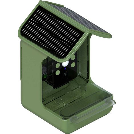 Braun Phototechnik Bird Cam 130 Solar Camera outdoor Con distributore di mangime Verde